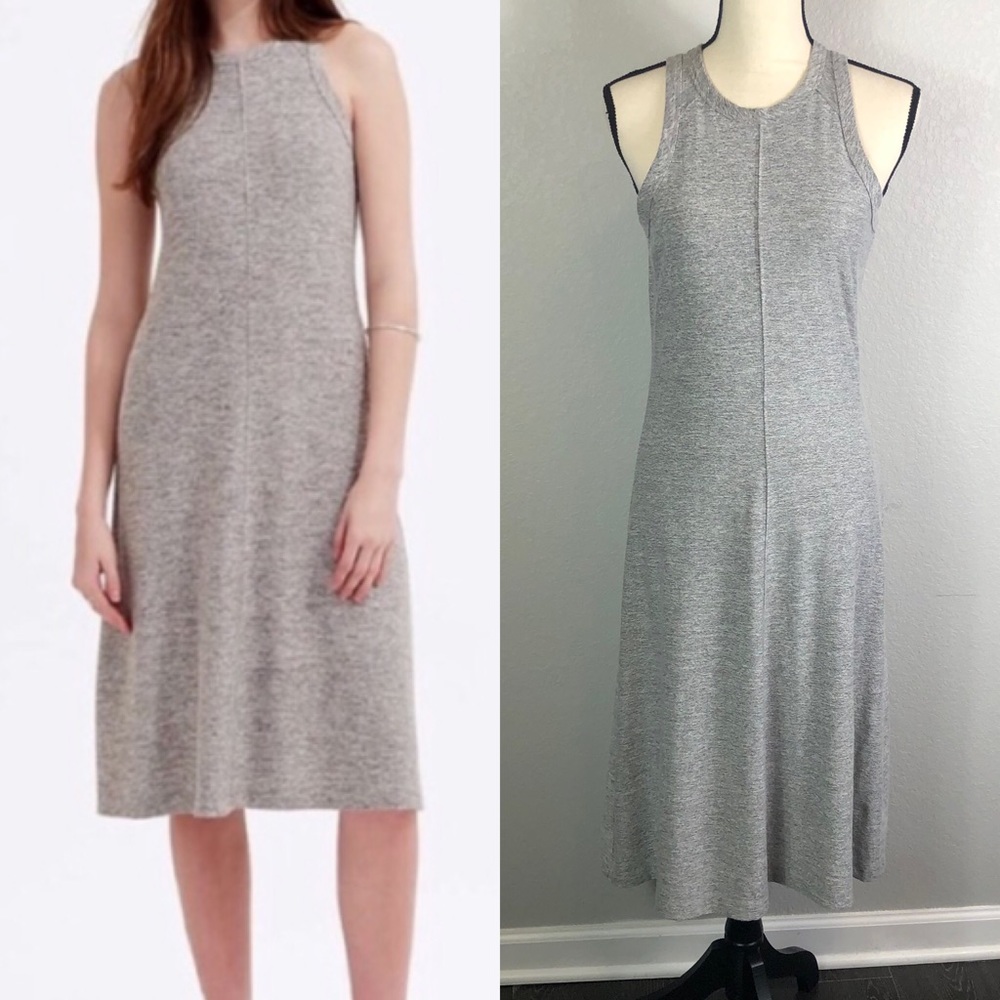 Lou & Grey Heathered Gray Midi Racerback Dress